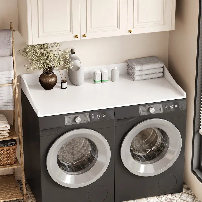 White Countertop Shelf for Washer and Dryer
