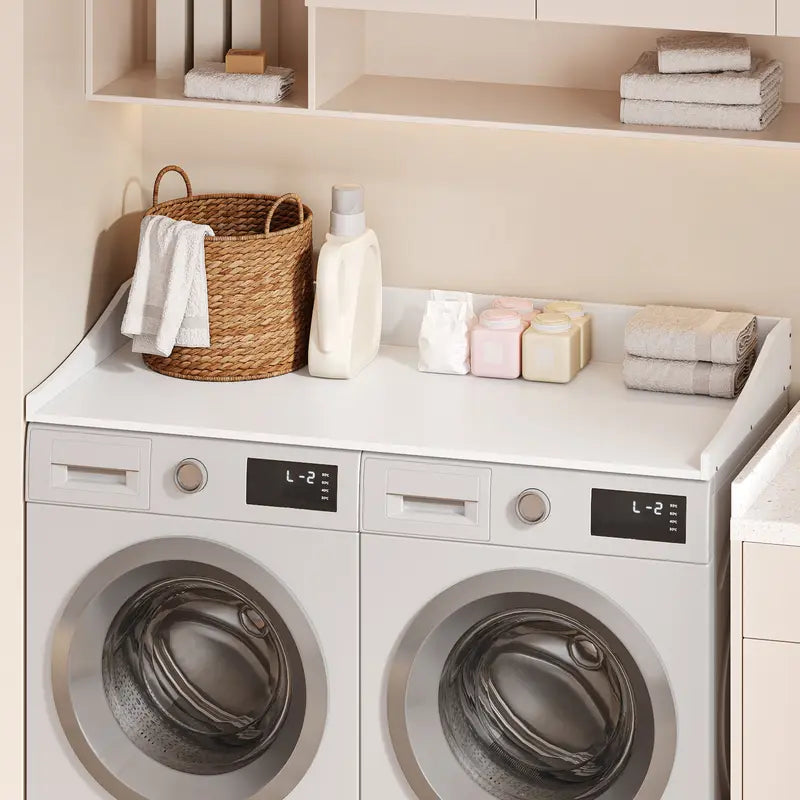 White Countertop Shelf for Washer and Dryer