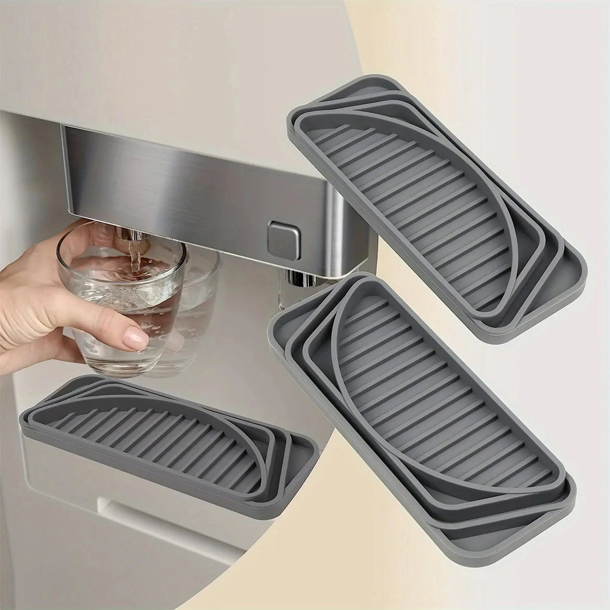 Black Silicone Fridge Dispenser Drip Tray
