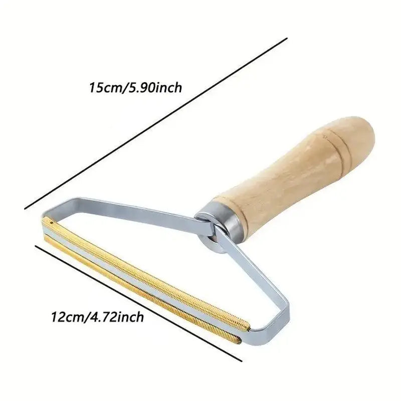 Wooden Handle Pet Hair Remover With Metal Frame
