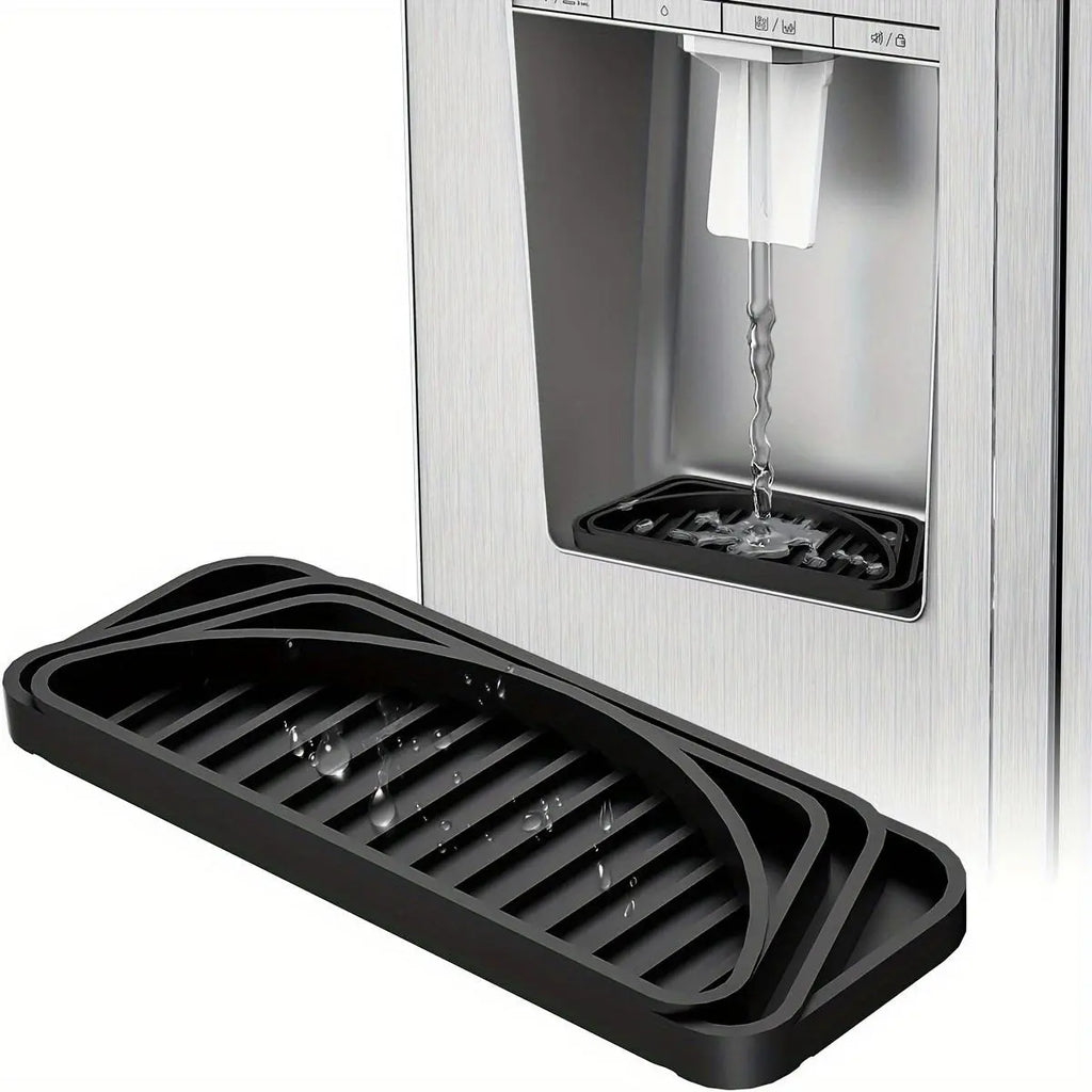 Black Silicone Fridge Dispenser Drip Tray