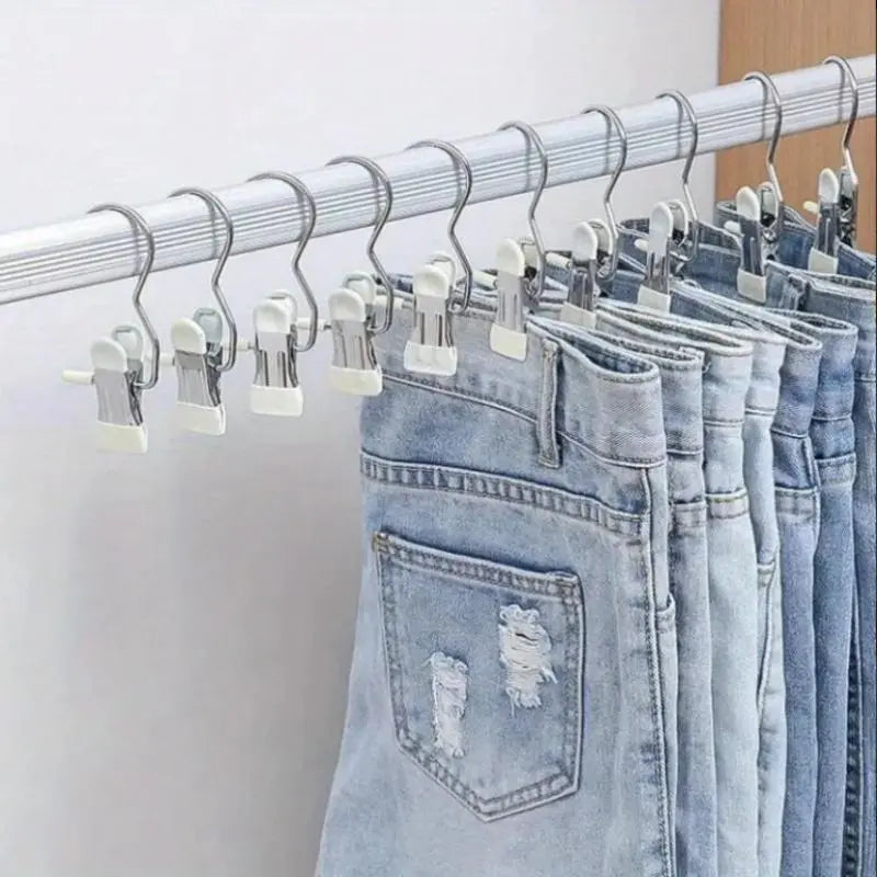 Metal S-Hook Hangers with Clip Grips
