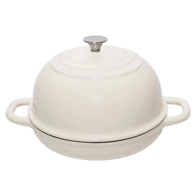 Red Enamel Cast Iron Pot with Dome Lid