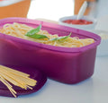 Purple Microwave Pasta Cooker With Vented Lid