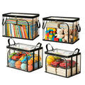 Clear Zippered Storage Bags with Black Trim and Handles
