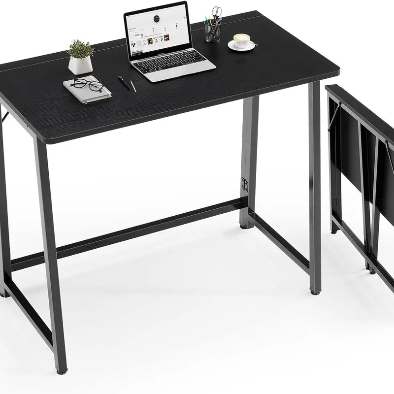 Folding Desk With Rustic Wood Top