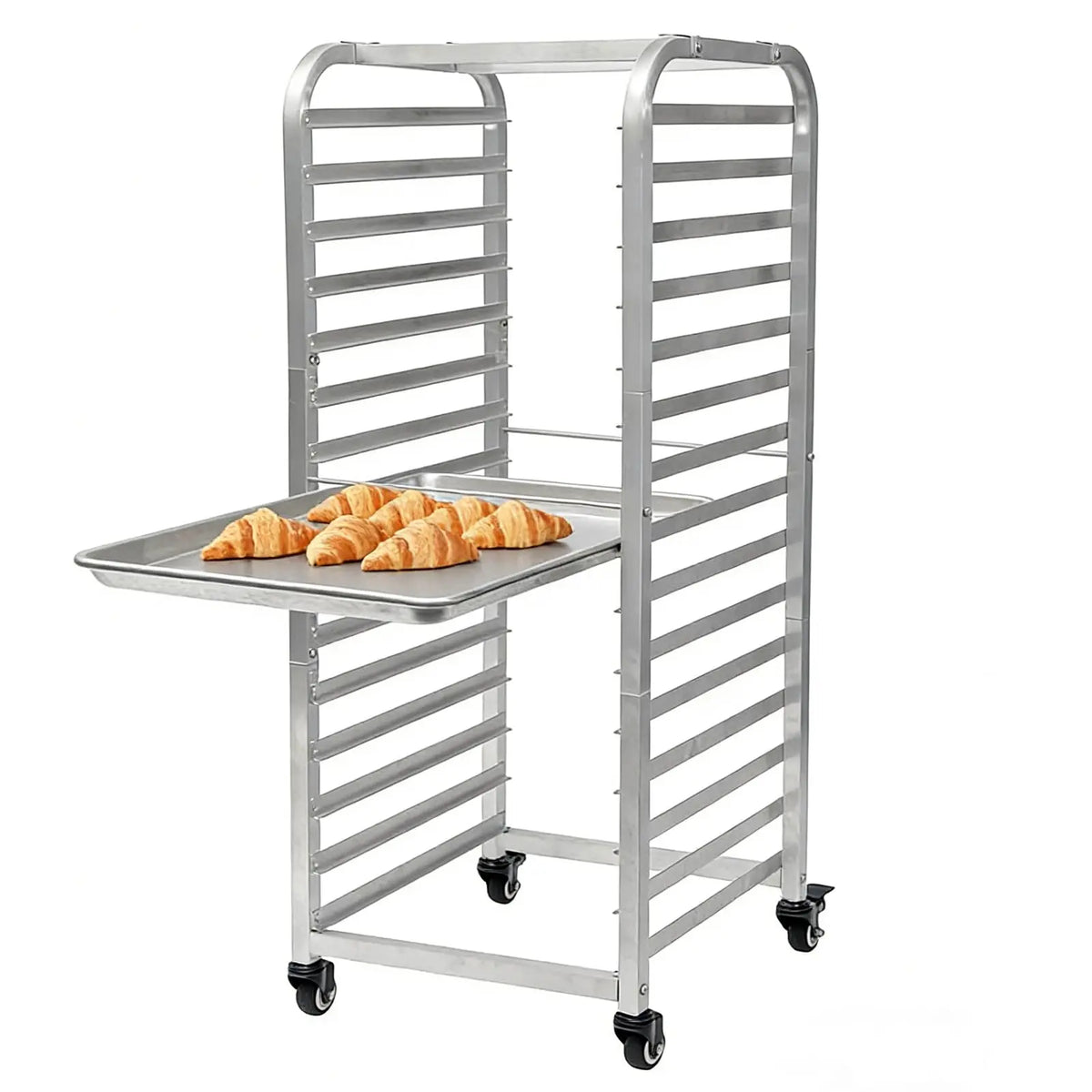 Mobile Aluminum Bakery Rack with Locking Casters