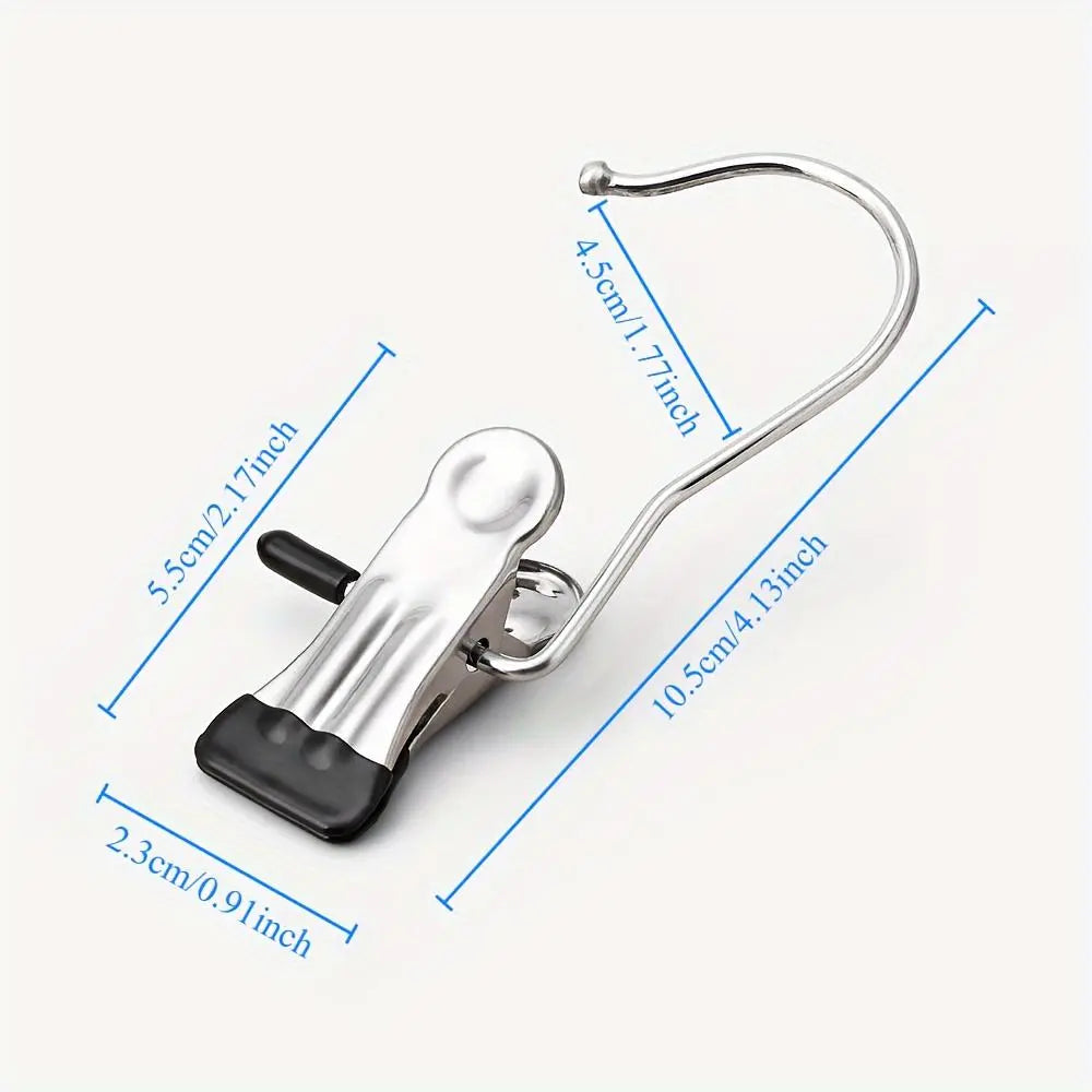 Metal S-Hook Hangers with Clip Grips