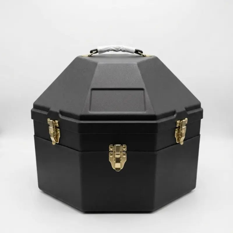 Black Hard Hat Case with Brass Latches