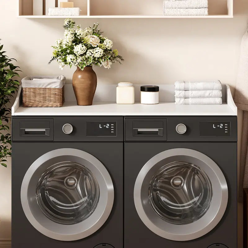 White Countertop Shelf for Washer and Dryer